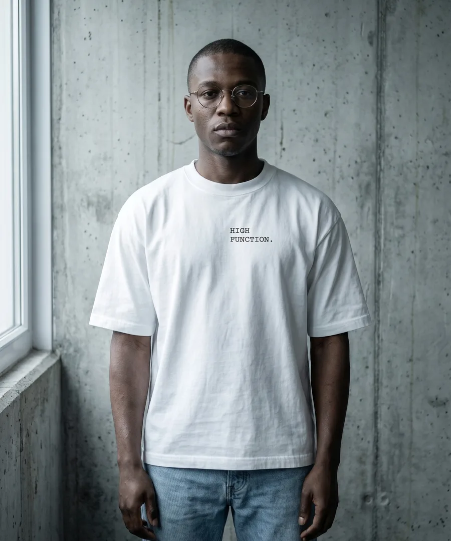 HIGH FUNCTION. Box Tee in White