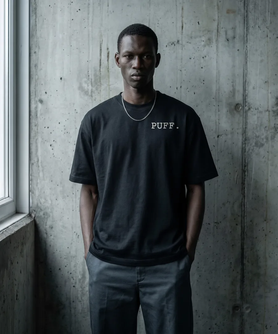 PUFF. Box Tee in Black