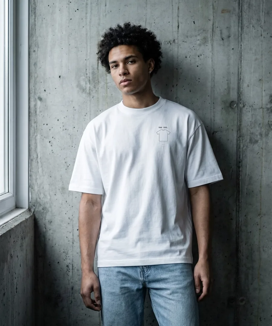 THE TEE. Box Tee in White