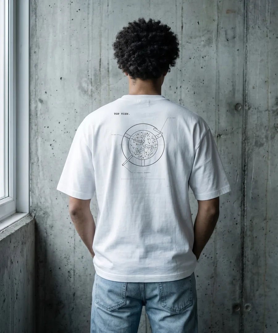 ASHTRAY. Box Tee in White, back