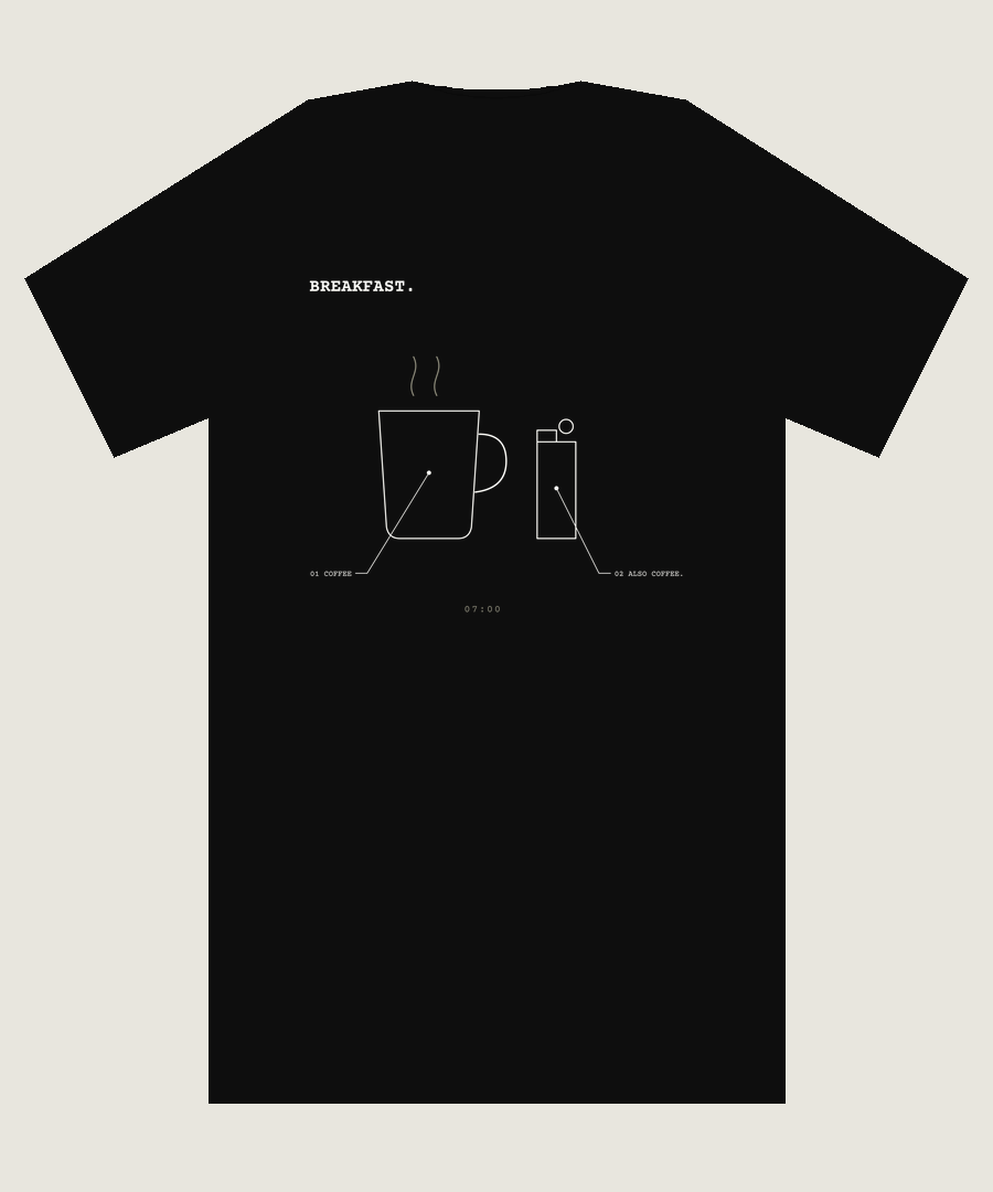 BREAKFAST. Box Tee