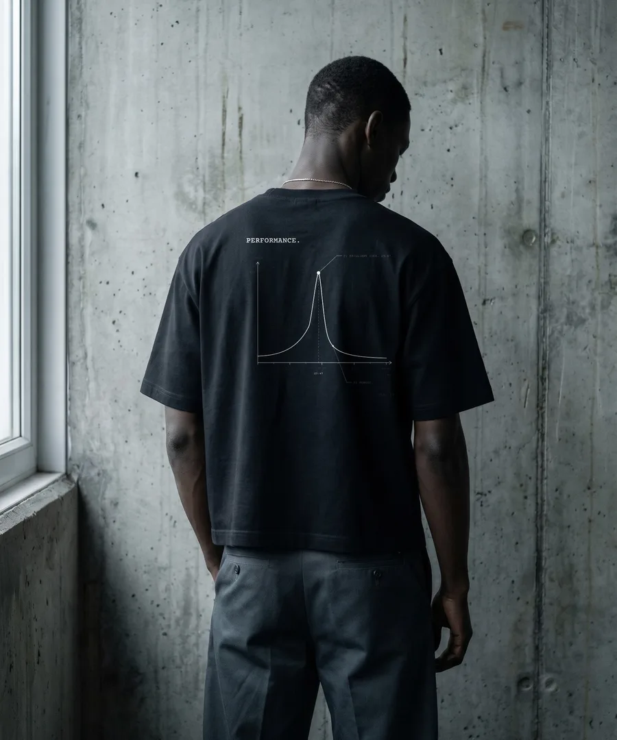 PERFORMANCE. Box Tee in Black, back