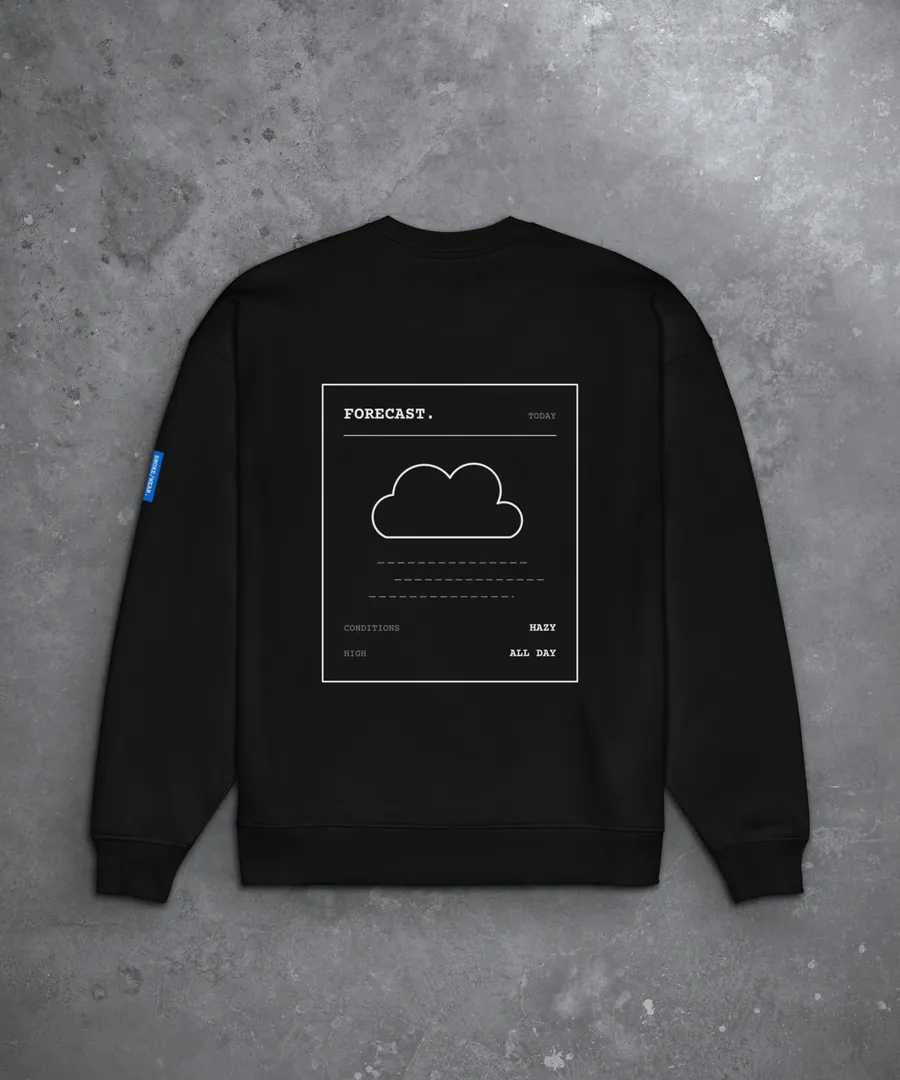 FORECAST. Crewneck in Black, back